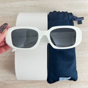51 MM Prada Rectangular Sunglasses